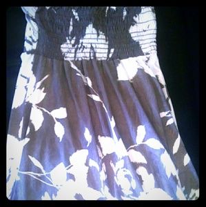 White Floral Tube Top Dress